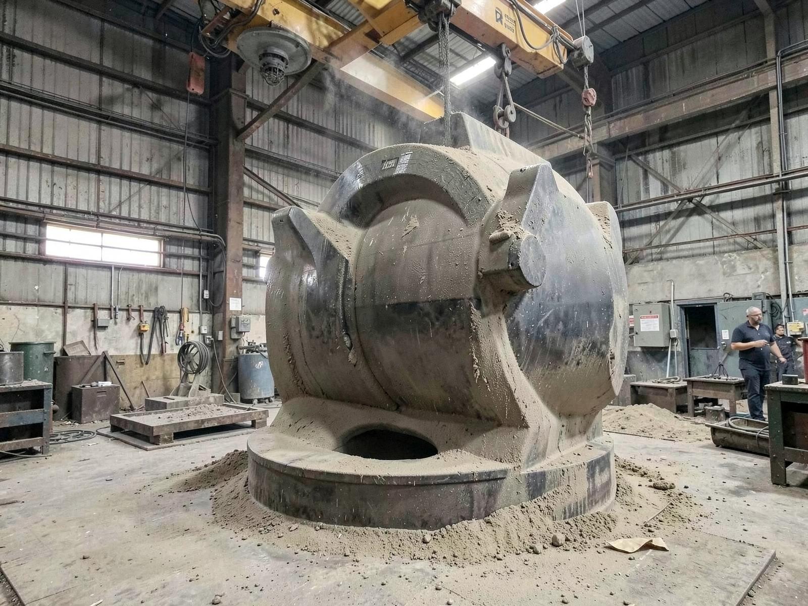 Heavy steel casting after shakeout